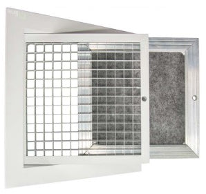 Return Air Grille Hinged core + Filter - Egg Crate Type