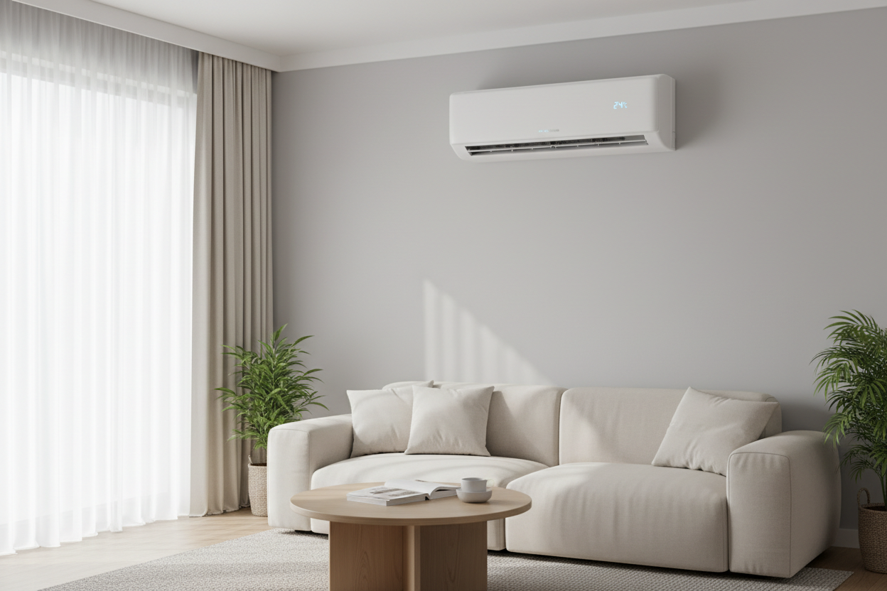 Wall Split System Air Conditioner in a room